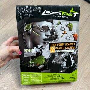 Tiger Electronics Lazer Tag Team Ops Comm Headset 2 Player System Orange Only